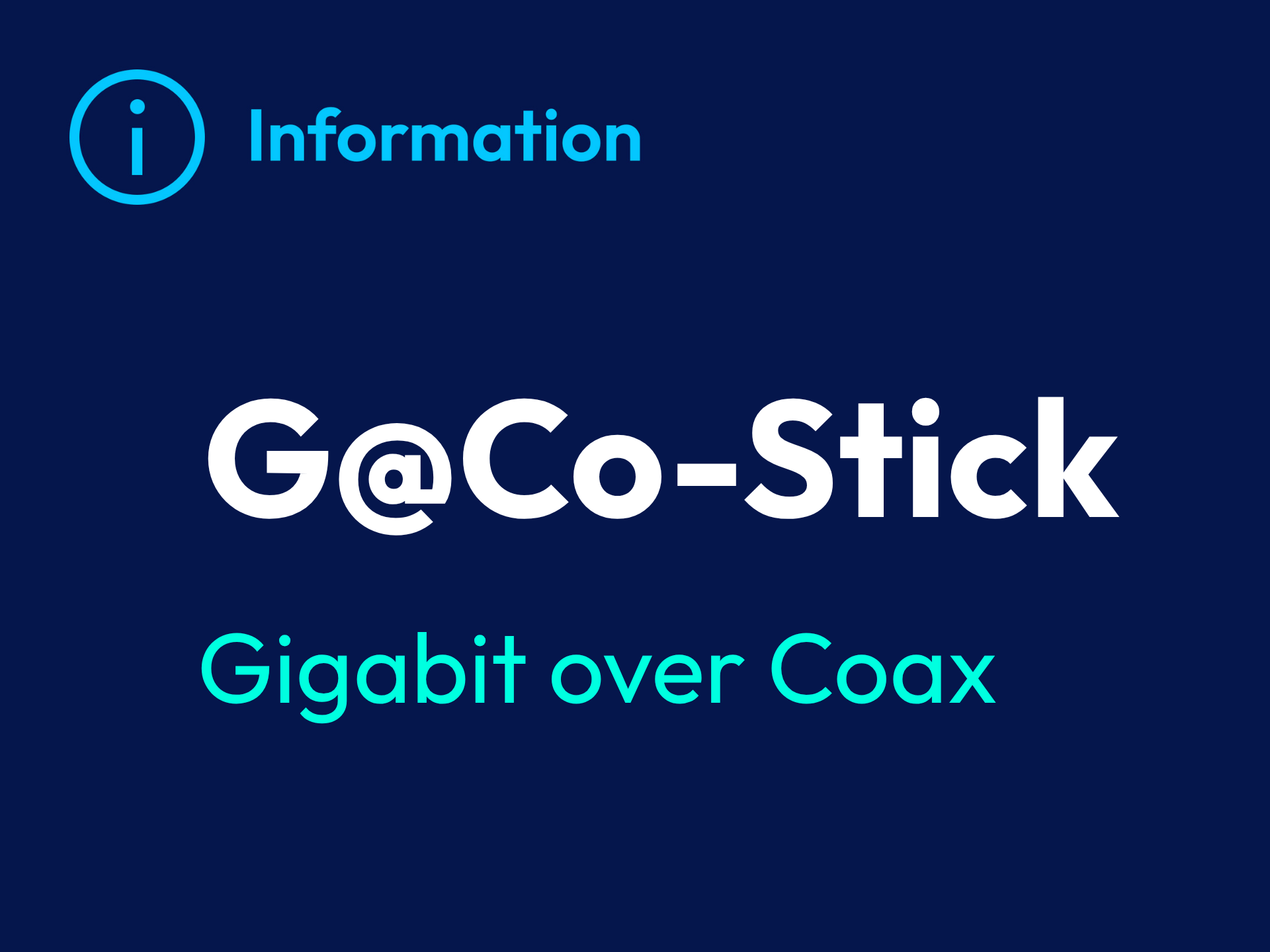 Gigabit over Coax